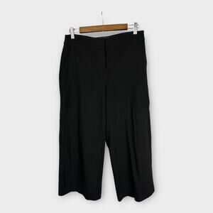 Eileen Fisher Womens size XS Wide Leg Crop Pant Black System Minimalist